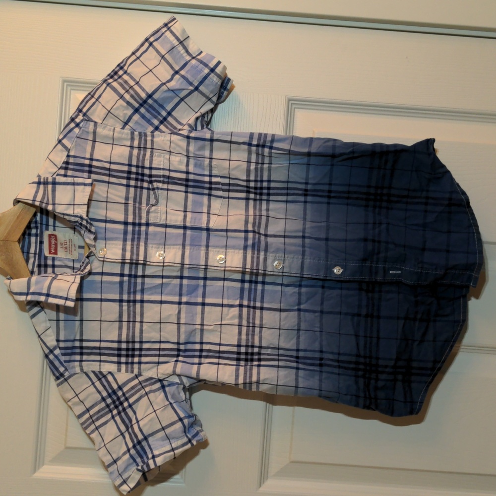 Wrangler boys button up shirt sleeved shirt